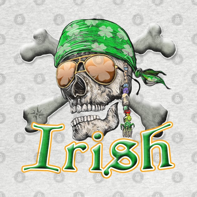 Irish Pirate Skull by Dual Rogue